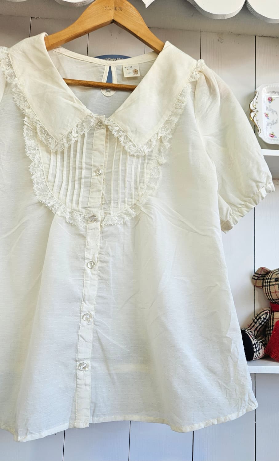 (ARROW) 레이스 빅카라 블라우스 상품이미지4