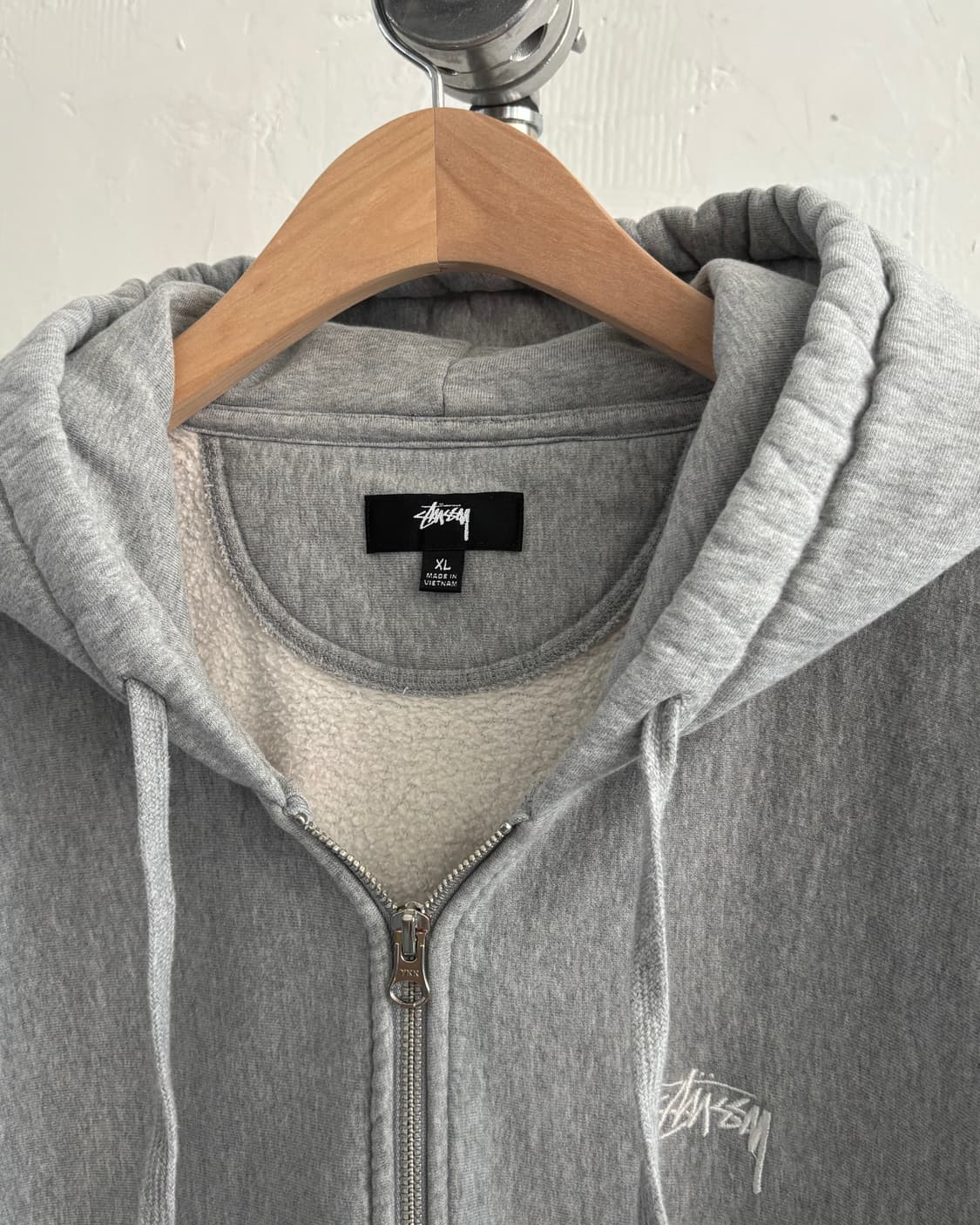 Stussy 스투시 스탁 로고 그레이 후드집업 상품이미지6