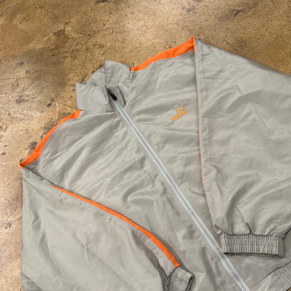 [정품/100] 푸마 바람막이 회색 오렌지 b18 상품이미지1