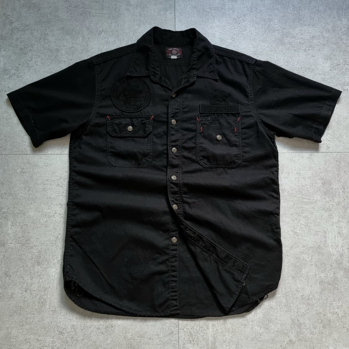 토이즈맥코이 블랙 HBT S/S 밀리터리 셔츠 16sz 미사용품 상품이미지2
