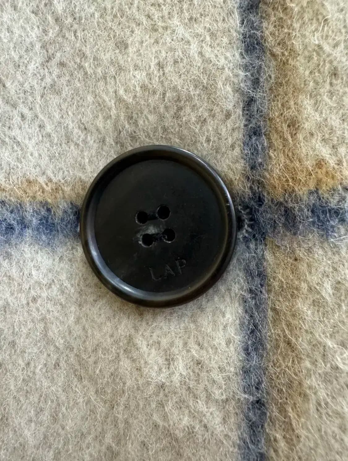 LAP 어반 울 체크 하프 코트 상품이미지5