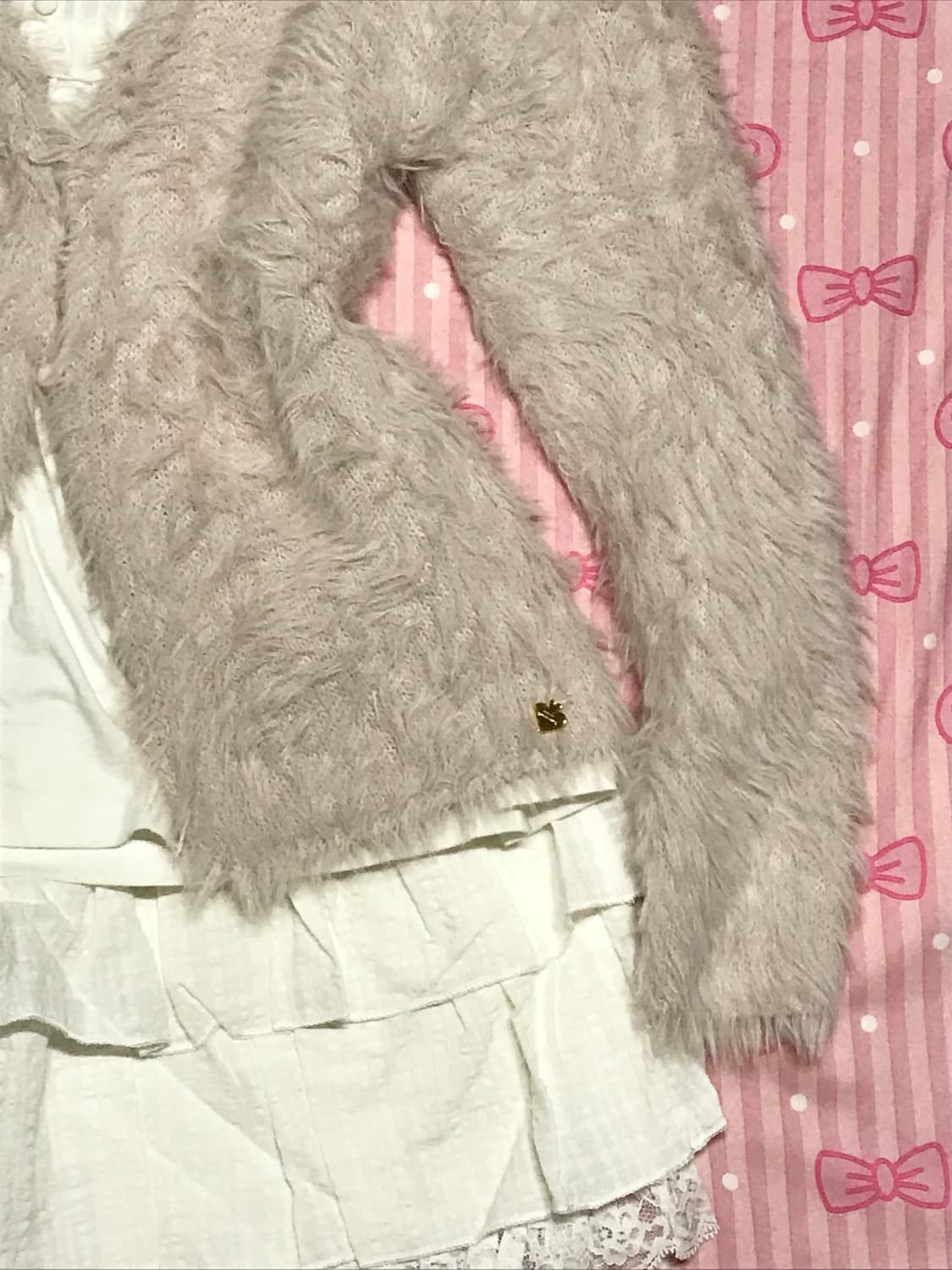 히메갸루 베이비핑트 하트참 가디건 상품이미지2