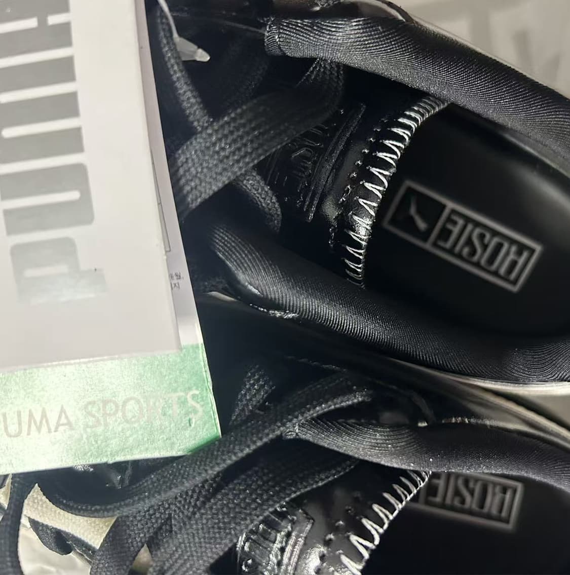 푸마 x 로제 스피드캣 PRM 블랙 웜 화이트 230mm 상품이미지5