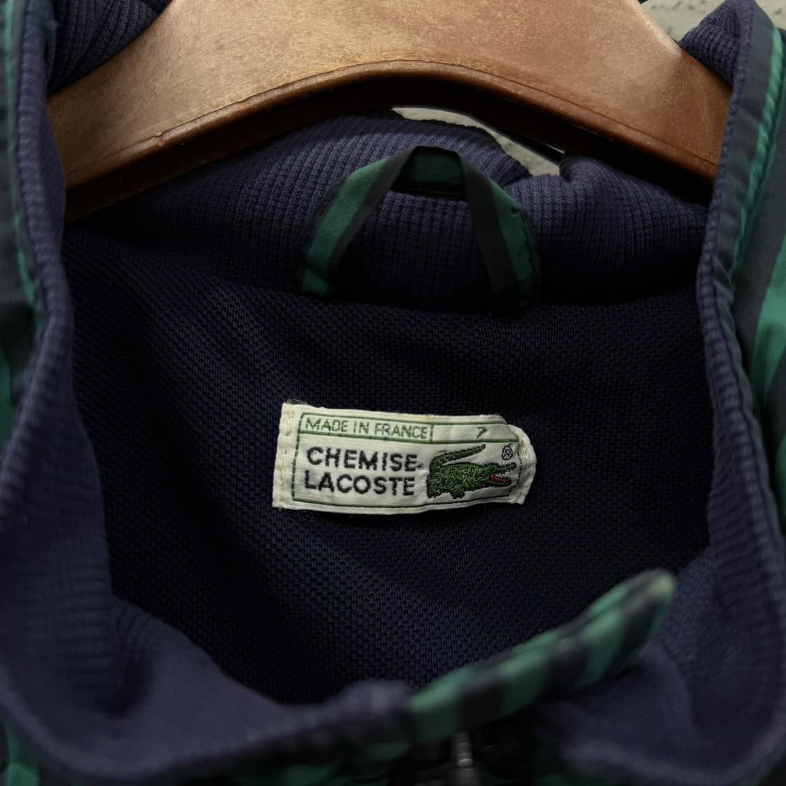 라코스테 스트라이프 블루종자켓 프렌치메이드 컬렉션 PK안감 디테일 상품이미지7