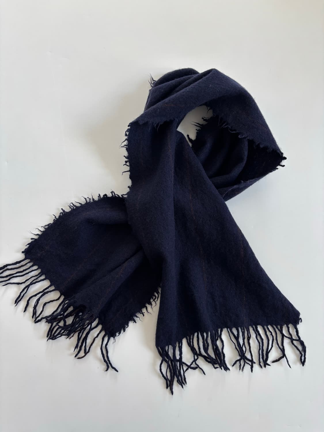 Y’s 요지야마모토 네이비 머플러  상품이미지1