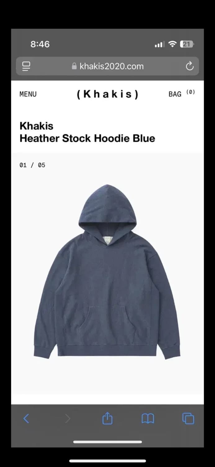 카키스 후드 3사이즈 L 상품이미지1