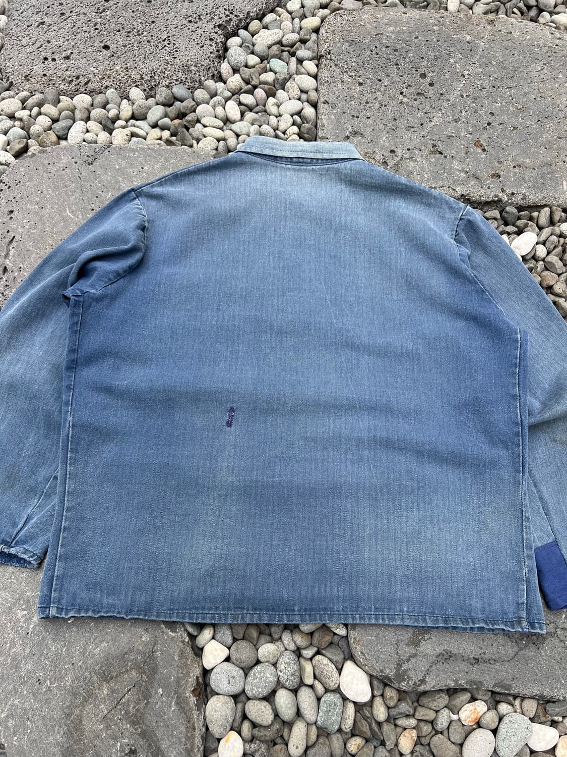 OLD FADED PATCHWORK HBT 헤링본트윌코튼 프렌치워크자켓 상품이미지7