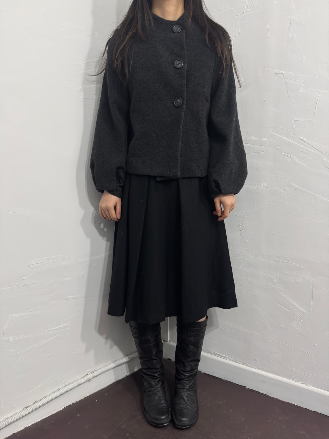 eight peanuts button wool jacket 상품이미지5