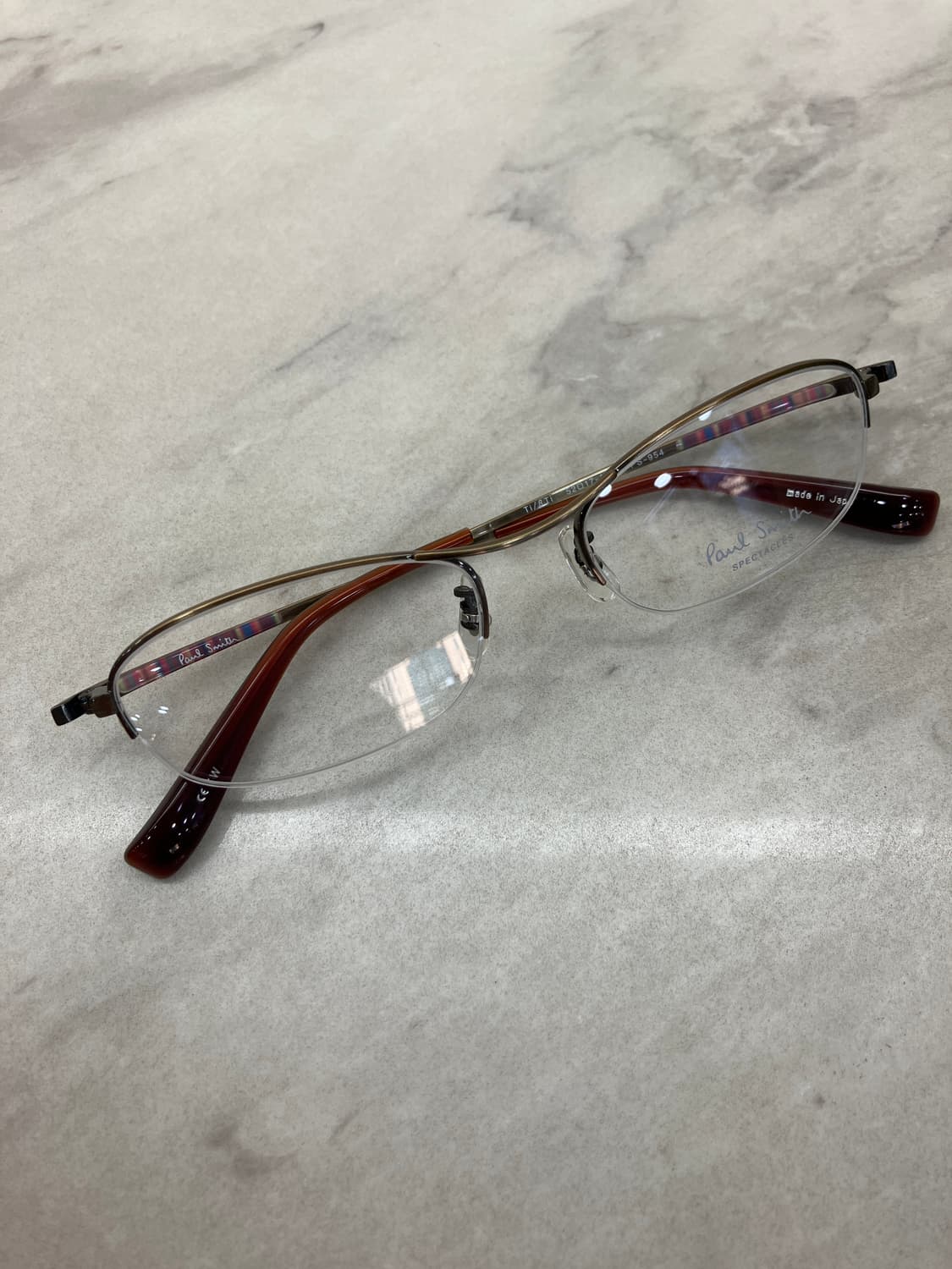 폴 스미스 Paul Smith 엔틱 황동 소프트 스퀘어 반무테 상품이미지1