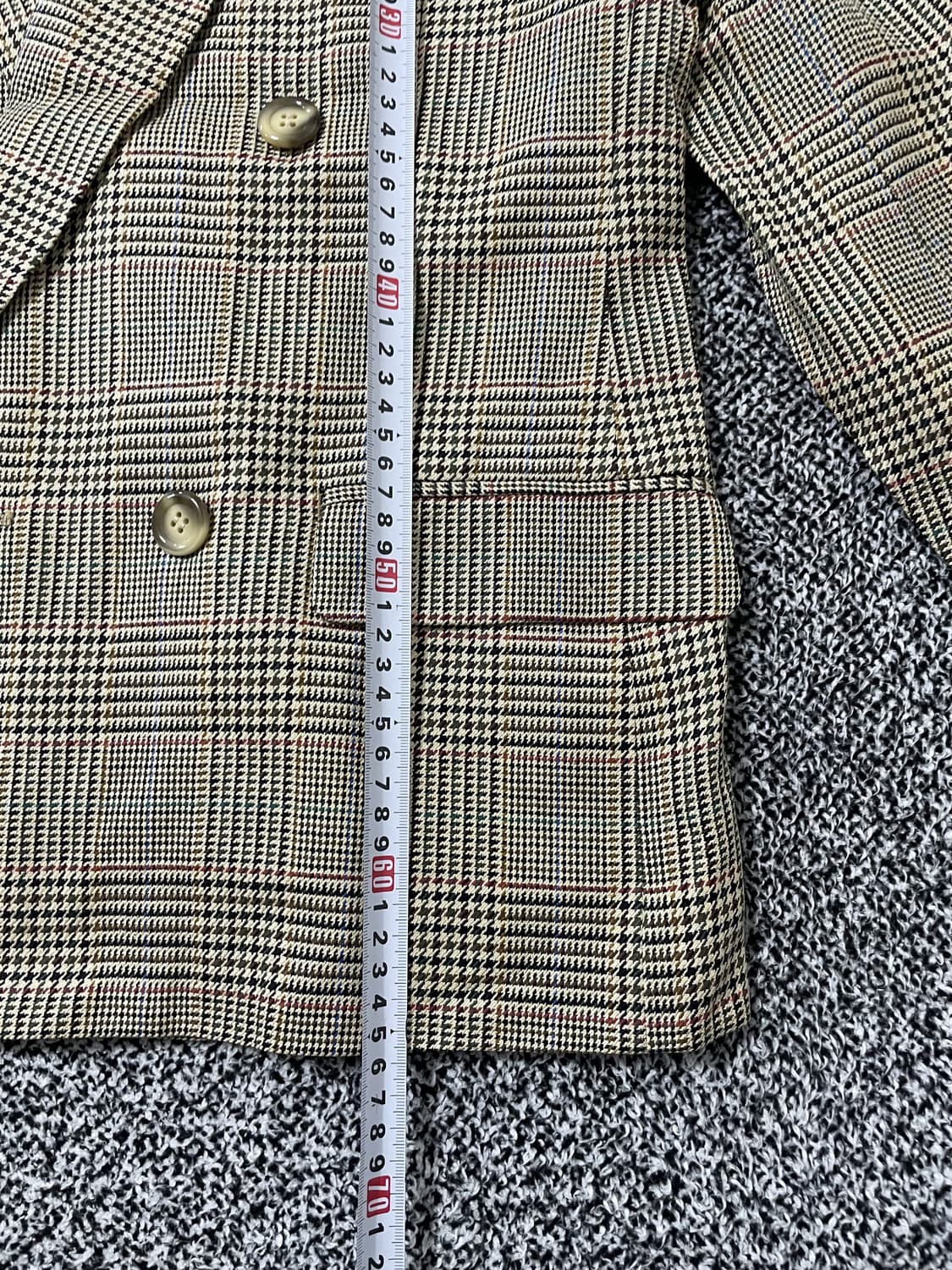 빈티지9. 일본빈티지 버버리 빈티지 트위드 더블 체크 블레이저 자켓 상품이미지5
