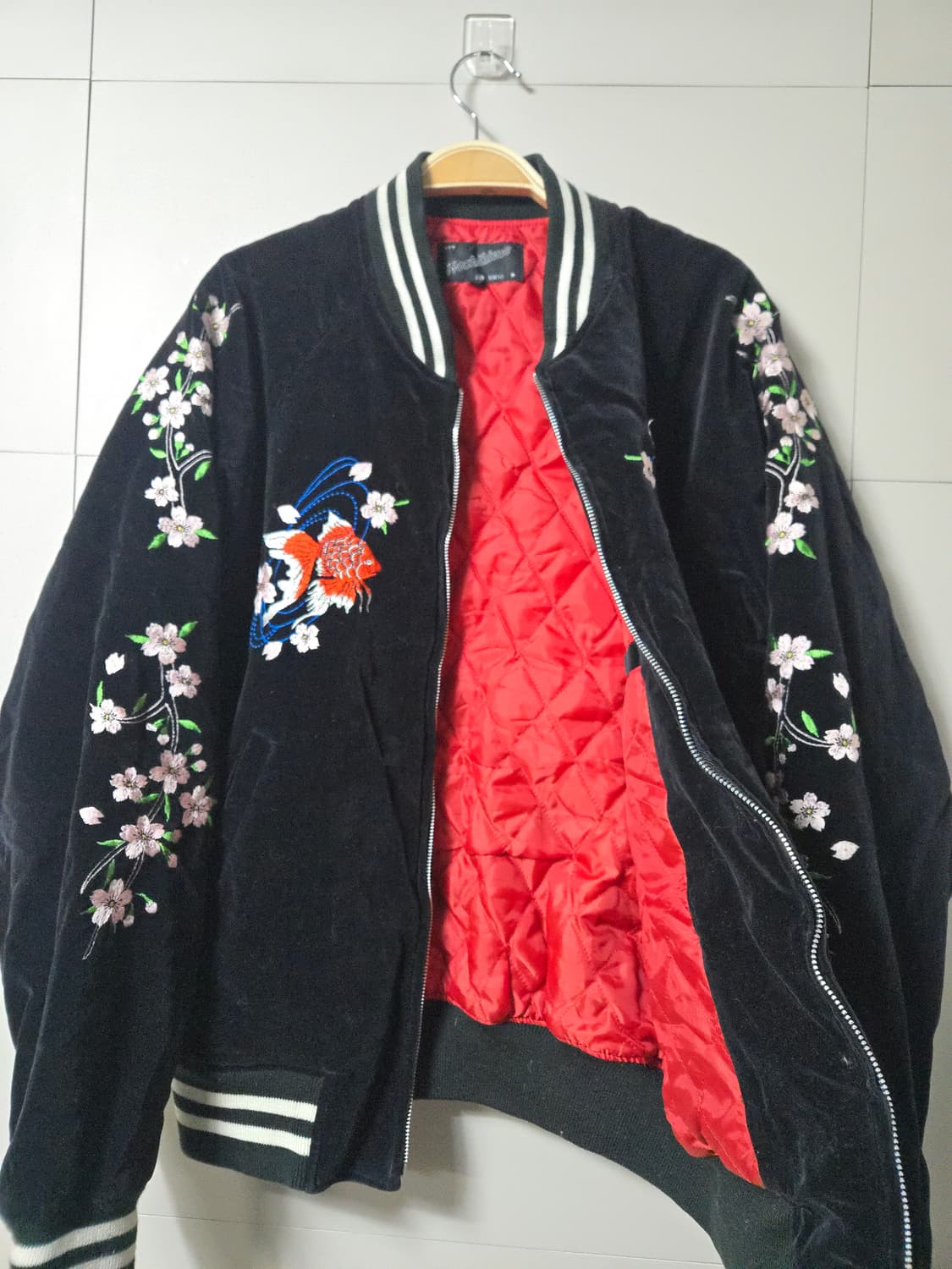 호시히메 벨벳 벗꽃 스카잔 (봄자켓) 상품이미지2