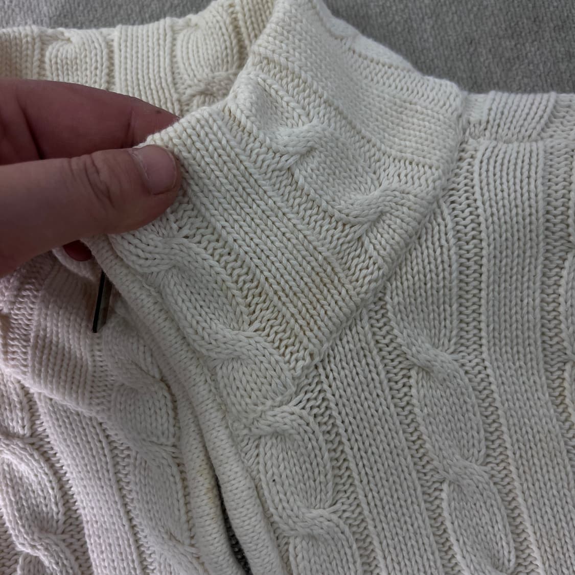 W 90 폴로 랄프로렌 스포츠 꽈배기 니트 집업 상품이미지6