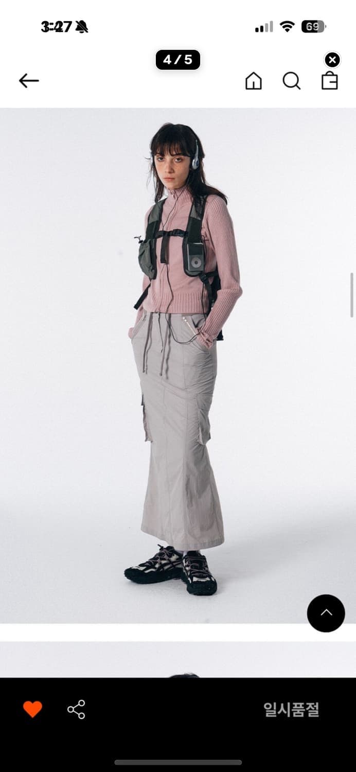스컬프터Banding Maxi Pencil Skirt Warm Gray 상품이미지2