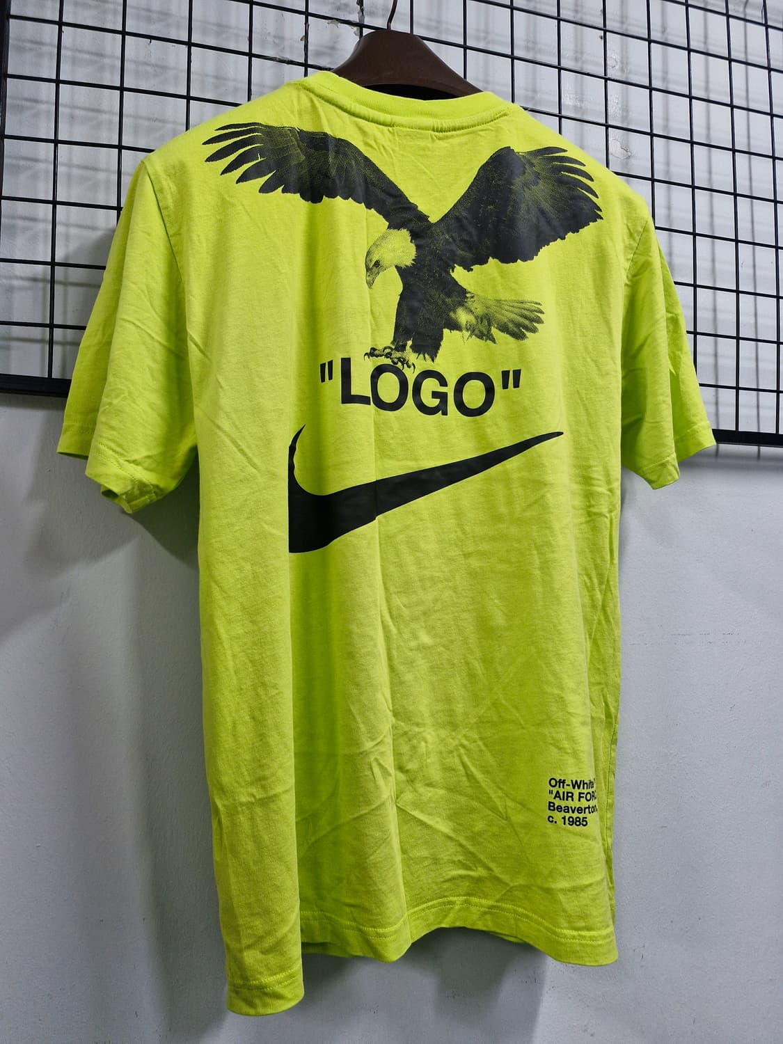 95M 나이키X오프화이트 NRG A6 반팔티 라임그린. 상품이미지6