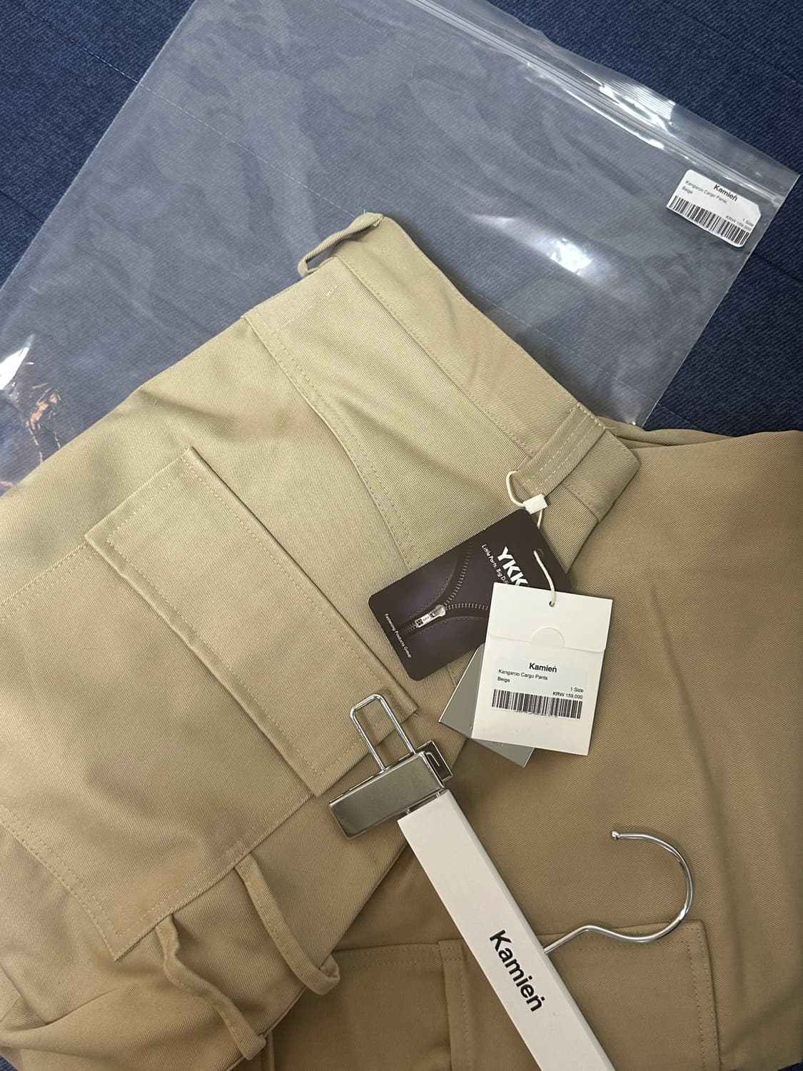 카미엔 캥거루 카고 팬츠 베이지 1사이즈 새상품 상품이미지1