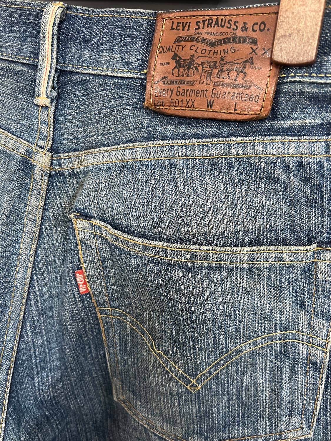 90s USA Levis 리바이스 501 빅E 스트레이트 데님 팬츠 상품이미지3