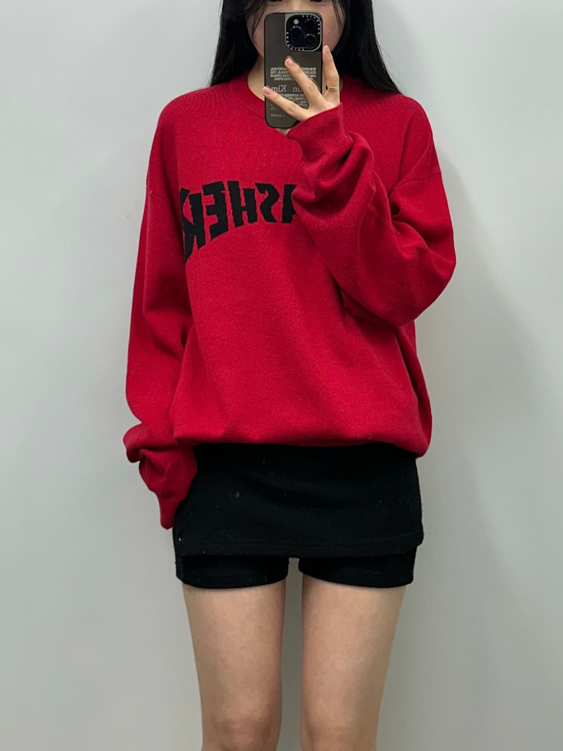 트레셔 스펠아웃 레드 니트 상품이미지1