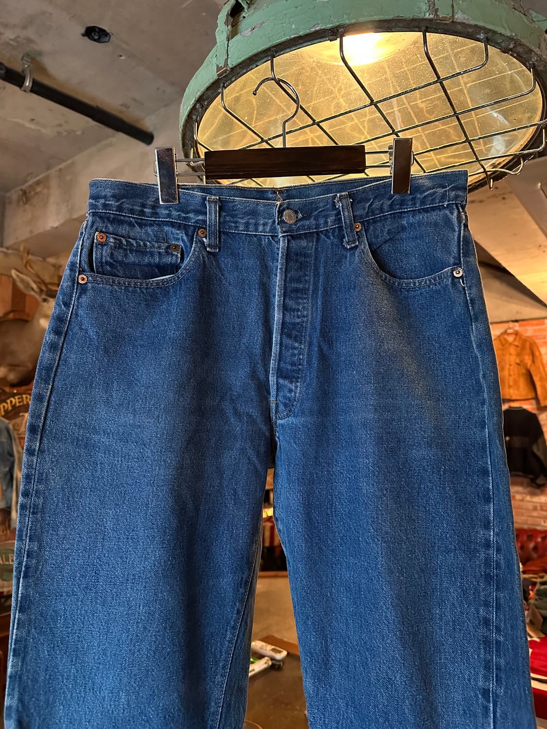 70s USA 빈티지 리바이스 501 66후기 셀비지 데님 팬츠 상품이미지2