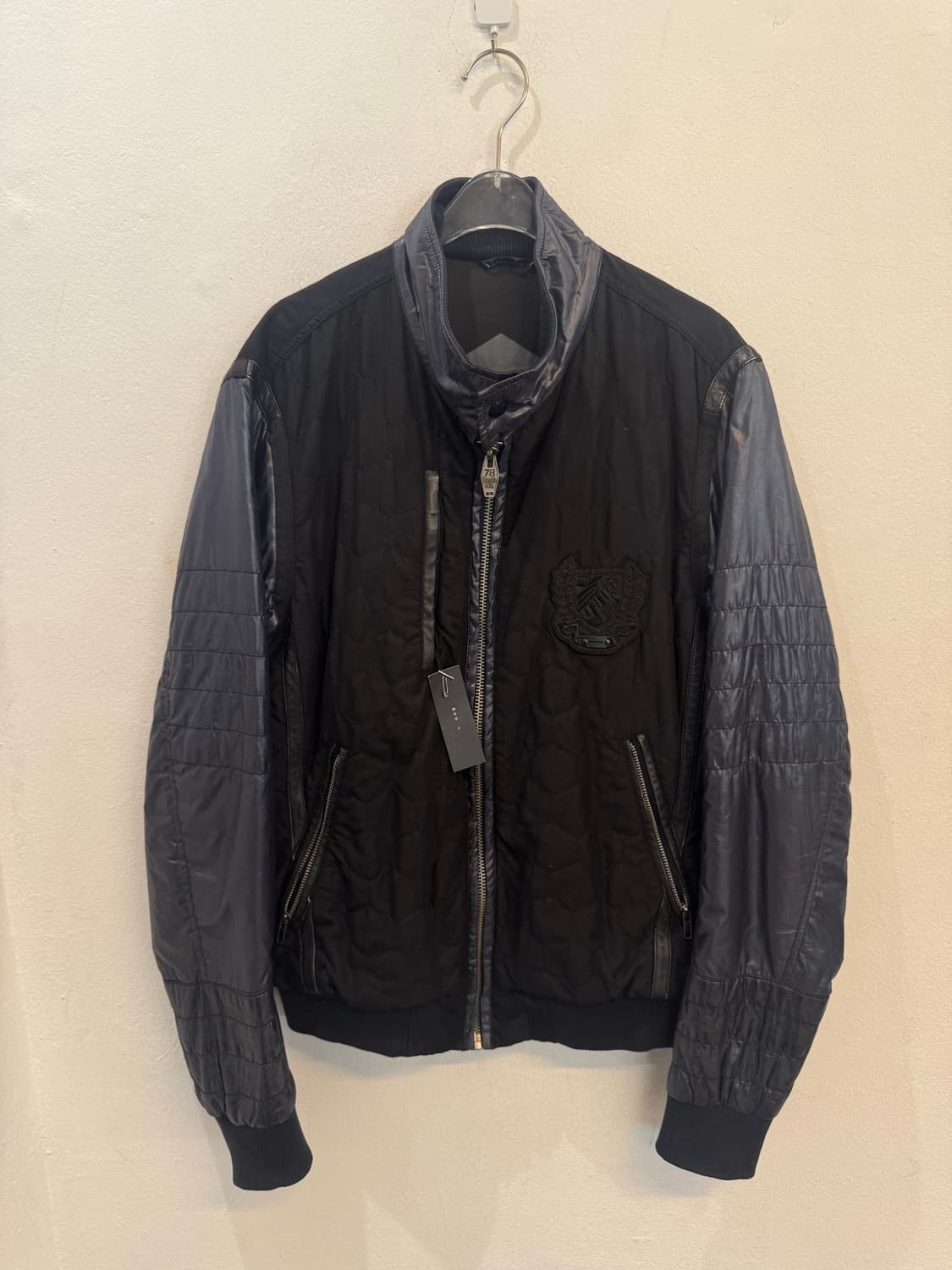 Diesel brand‘s black arm leather biker j 상품이미지1
