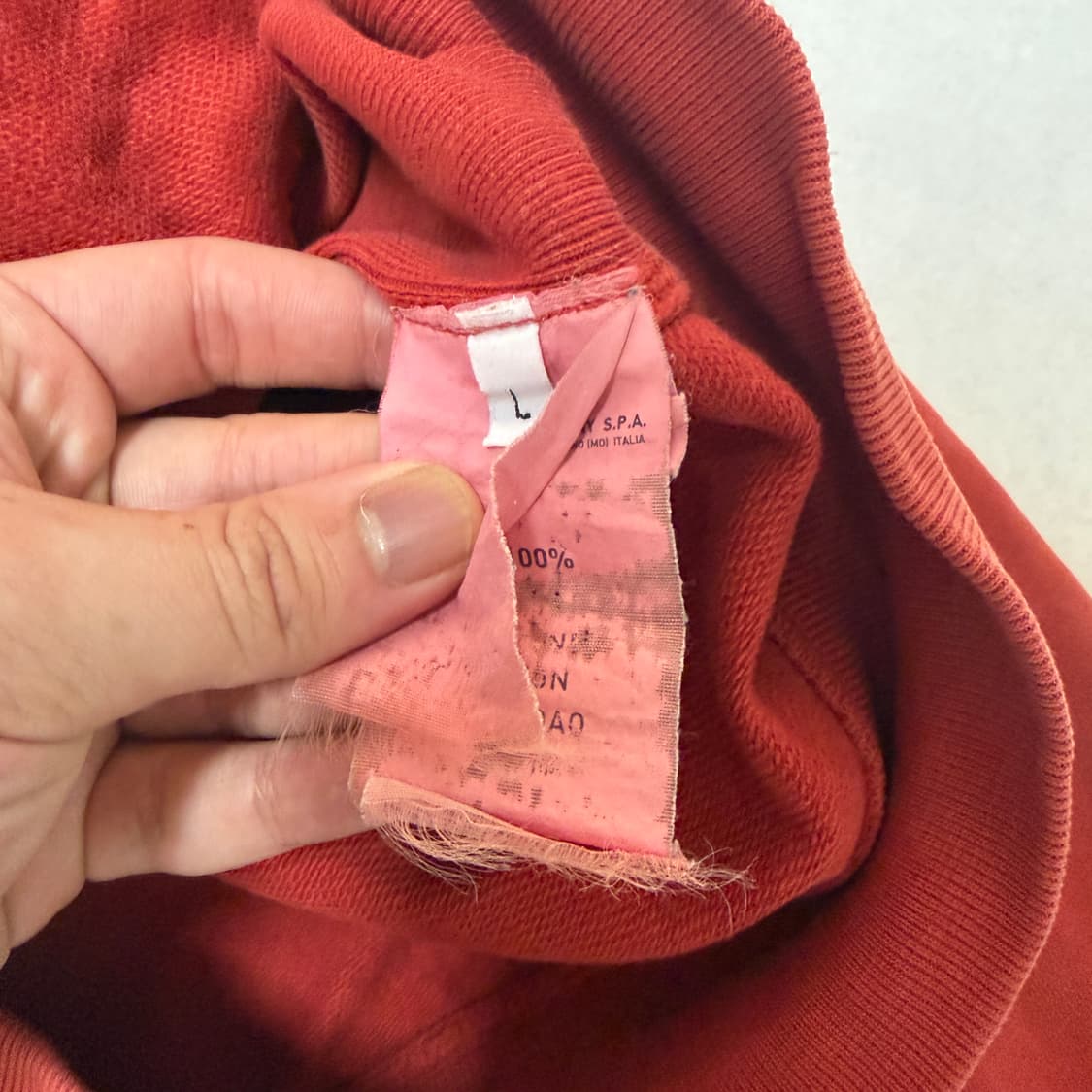 [ L ] 스톤아일랜드 아카이브 하바네로 버건디 후드집업 상품이미지4