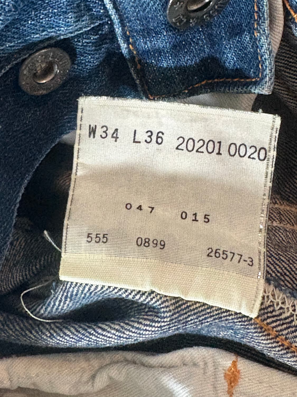 리바이스 90s 201 리워크 데님 (34x36) 상품이미지6