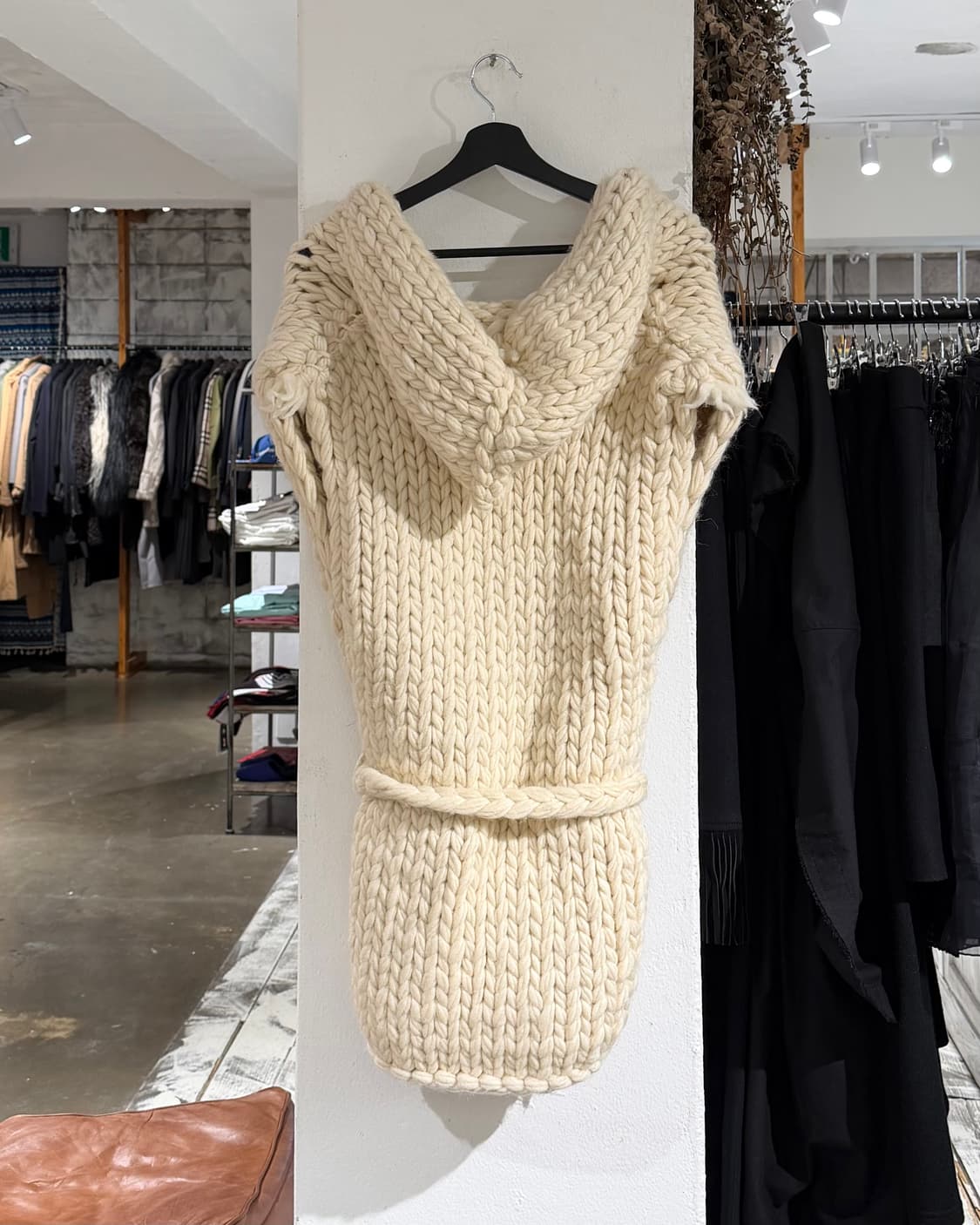 돌체앤가바나 아이보리 니트 후드 베스트 더플 코트 상품이미지6