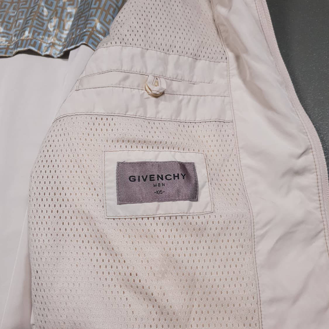 XL (105) 지방시 고급 블루종 집업 스윙 자켓 아이보리 상품이미지5