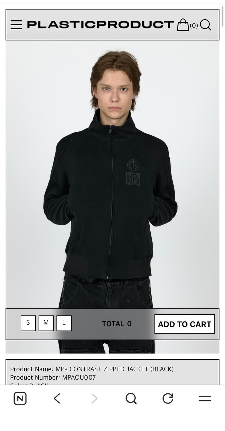 MPa CONTRAST ZIPPED JACKET (BLACK) 상품이미지1