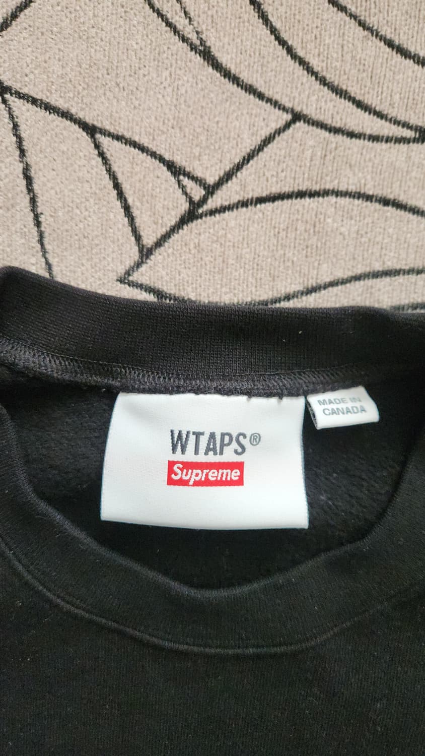 슈프림과 WTAPS 콜라보 맨투맨 블랙 L 상품이미지2