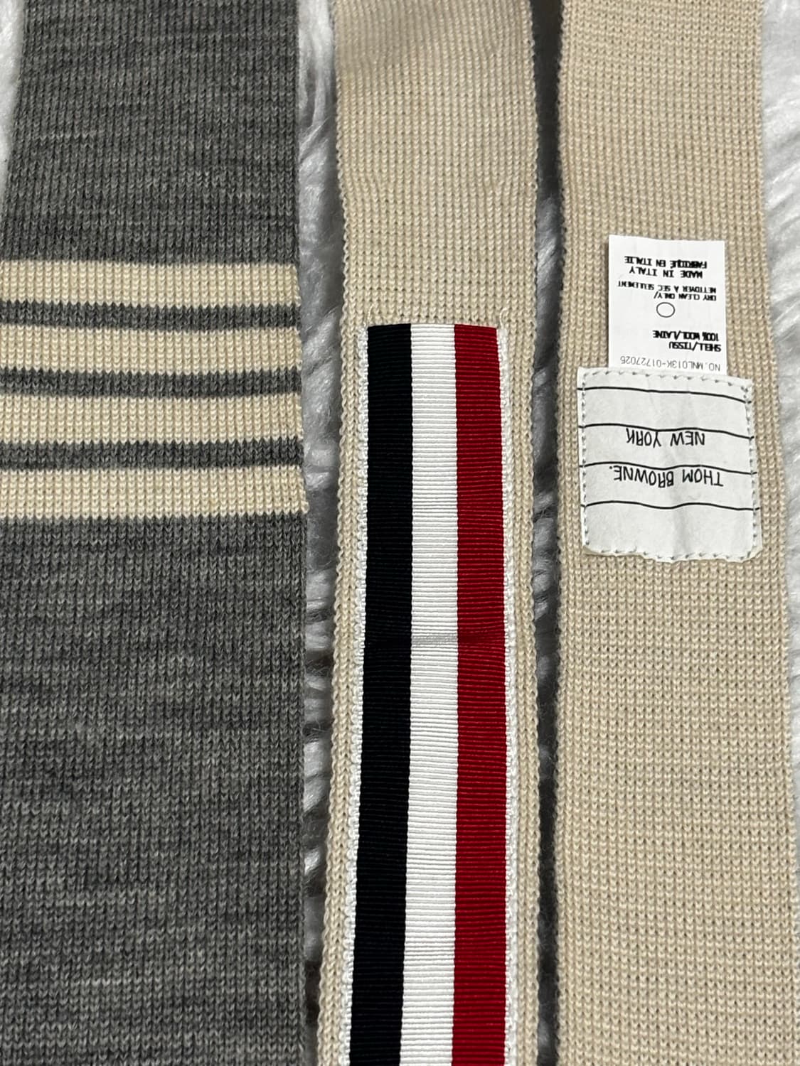 톰브라운 니트 넥타이 그레이 상품이미지1