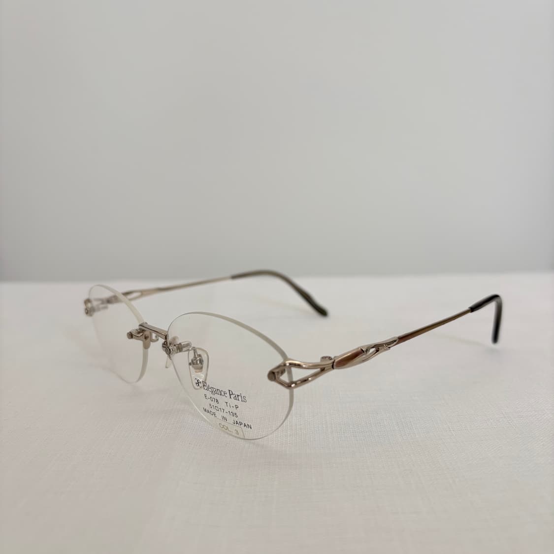 ELEGANCE Paris 오벌 골드 빈티지 무테 상품이미지2