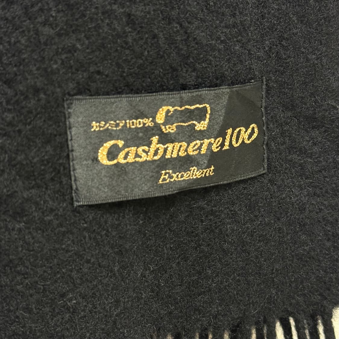 [캐시미어 100%] 블랙 머플러 목폴라 상품이미지2