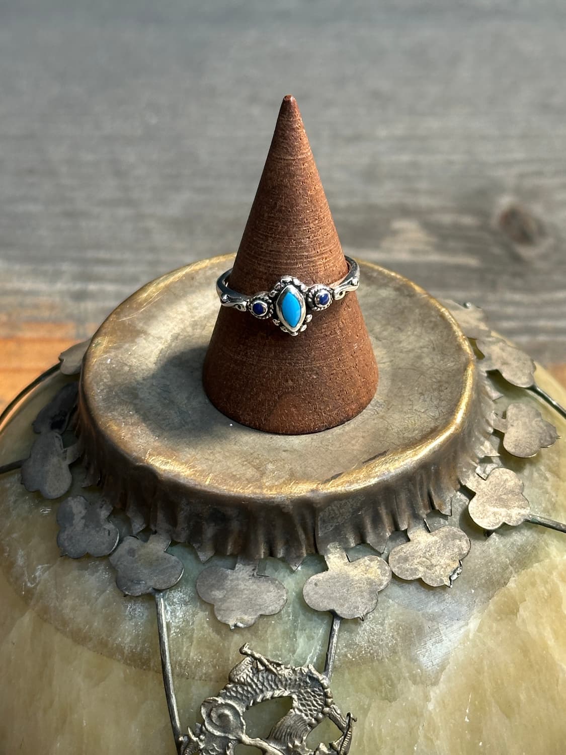 Turquoise & Lapis Trio 925silver Ring 상품이미지2