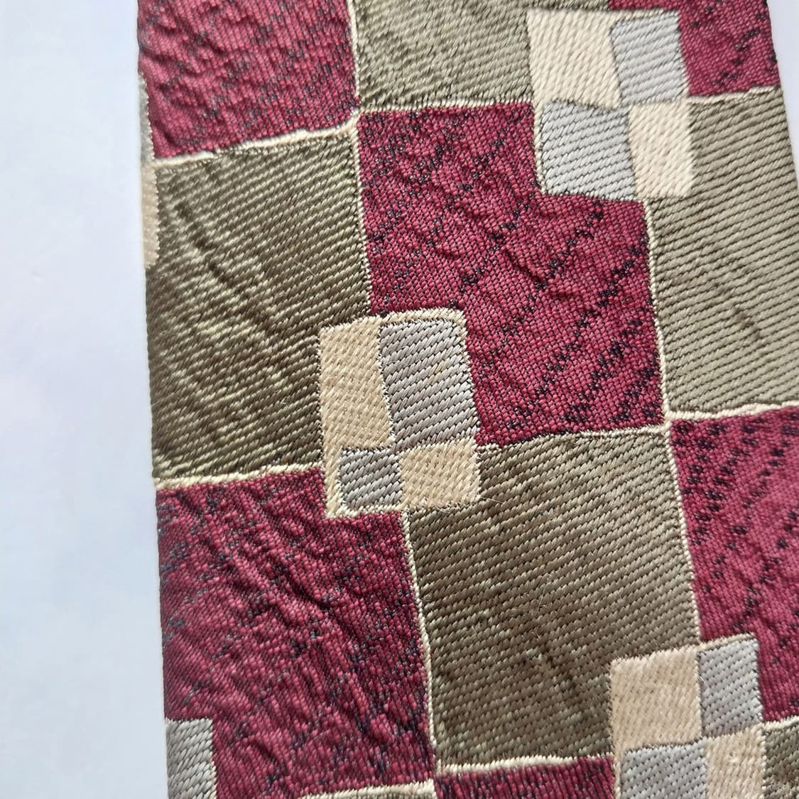 이세이 미야케 실크 브라운 기하 넥타이 9.1cm A+~A등급 K1911 상품이미지9