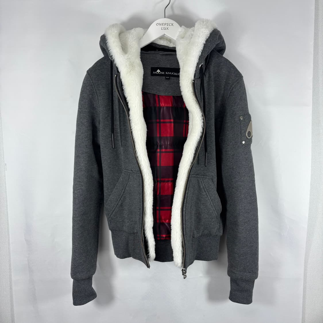 (정품,새상품급)무스너클 클래식 버니 후드집업 스웨터 그레이 상품이미지2