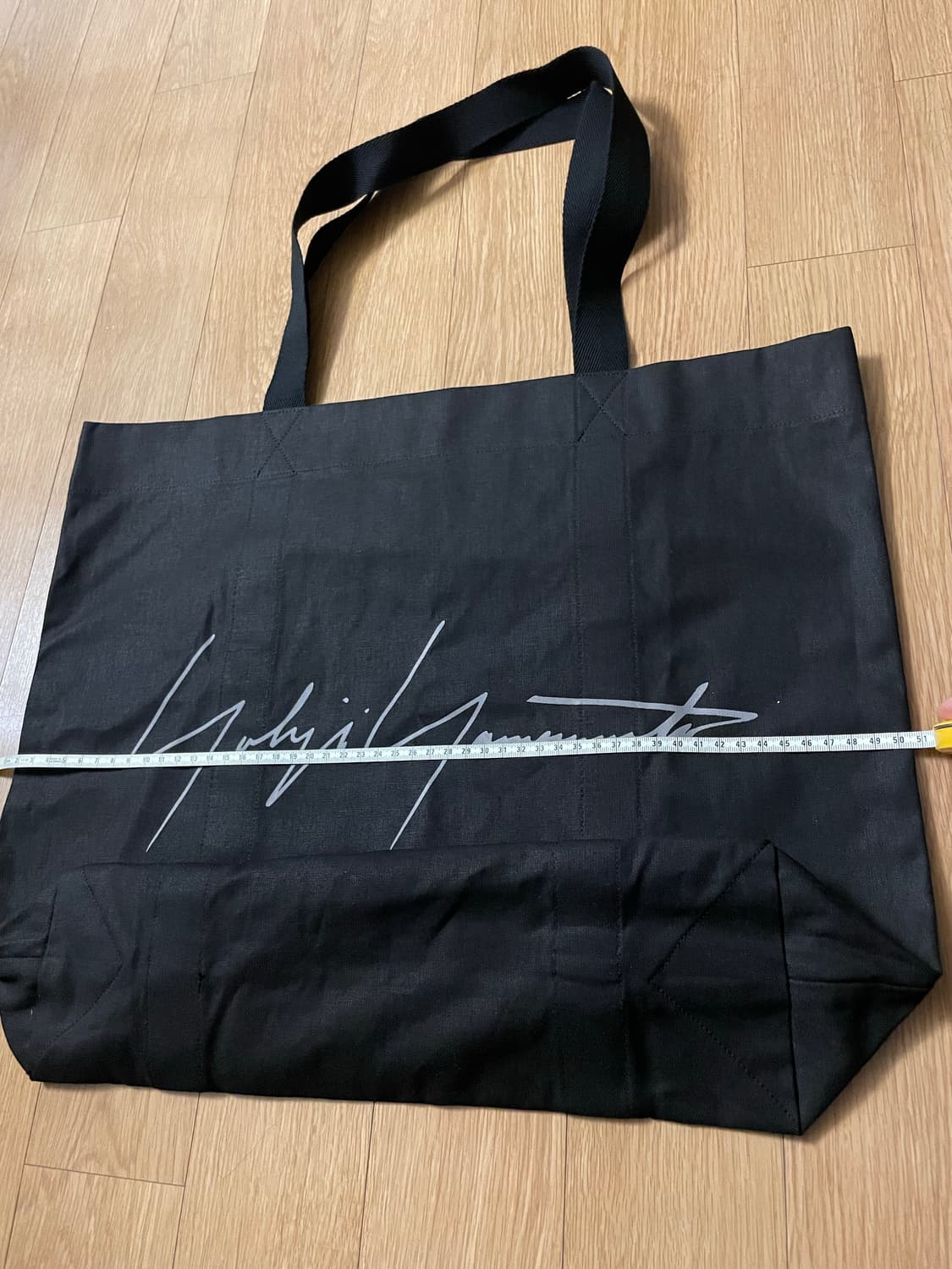 요지 야마모토 블랙 코튼 토트백(새상품) 상품이미지2