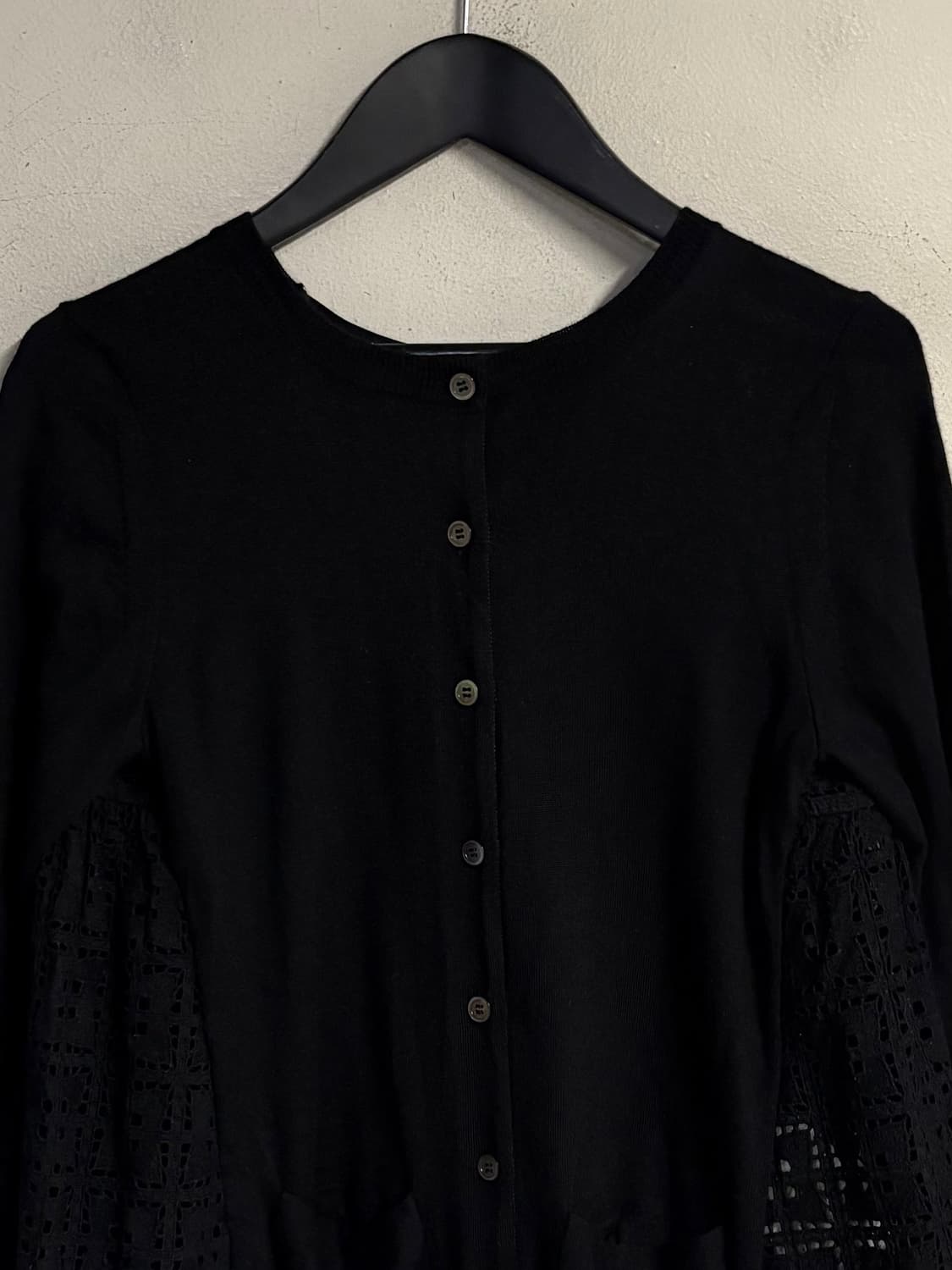 SACAI LUCK lace mix knit cardigan  상품이미지3