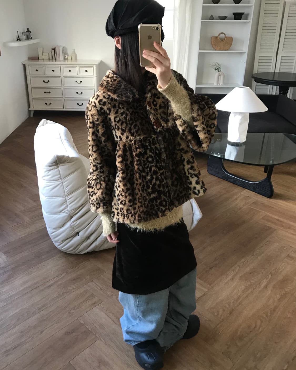 vintage pattern fur jacket 상품이미지5