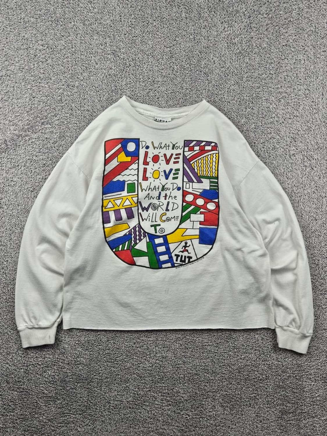 90's USA 시그널스포츠 롱슬리브 긴팔티셔츠 크롭 (L)/ 11816 상품이미지1