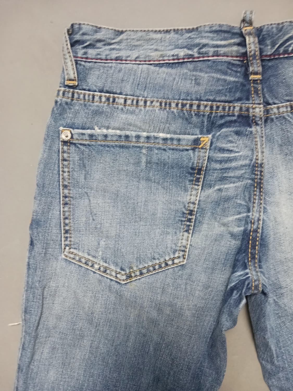 [30] 정품 디스퀘어드2 옐로우페인티드 레드스트랩 슬림진 청바지 상품이미지8