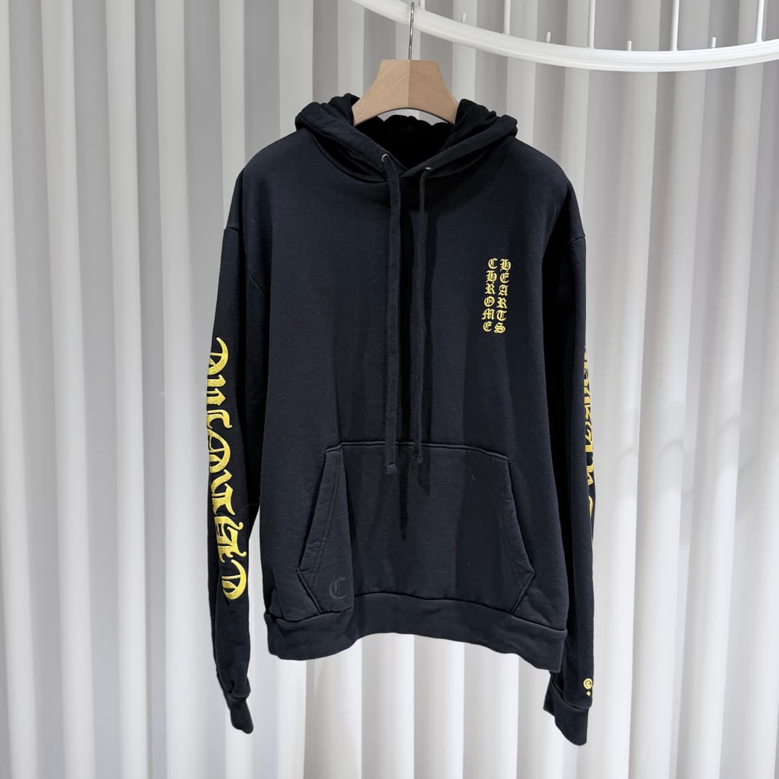 (A+/M) / 크롬하츠 1988 골드글리터 버티컬 로고 후드 상품이미지1