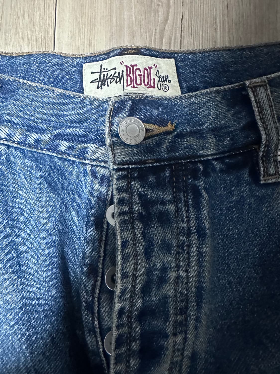 스투시 데님 빅 올 진 빈티지 미드 워시 34 상품이미지2