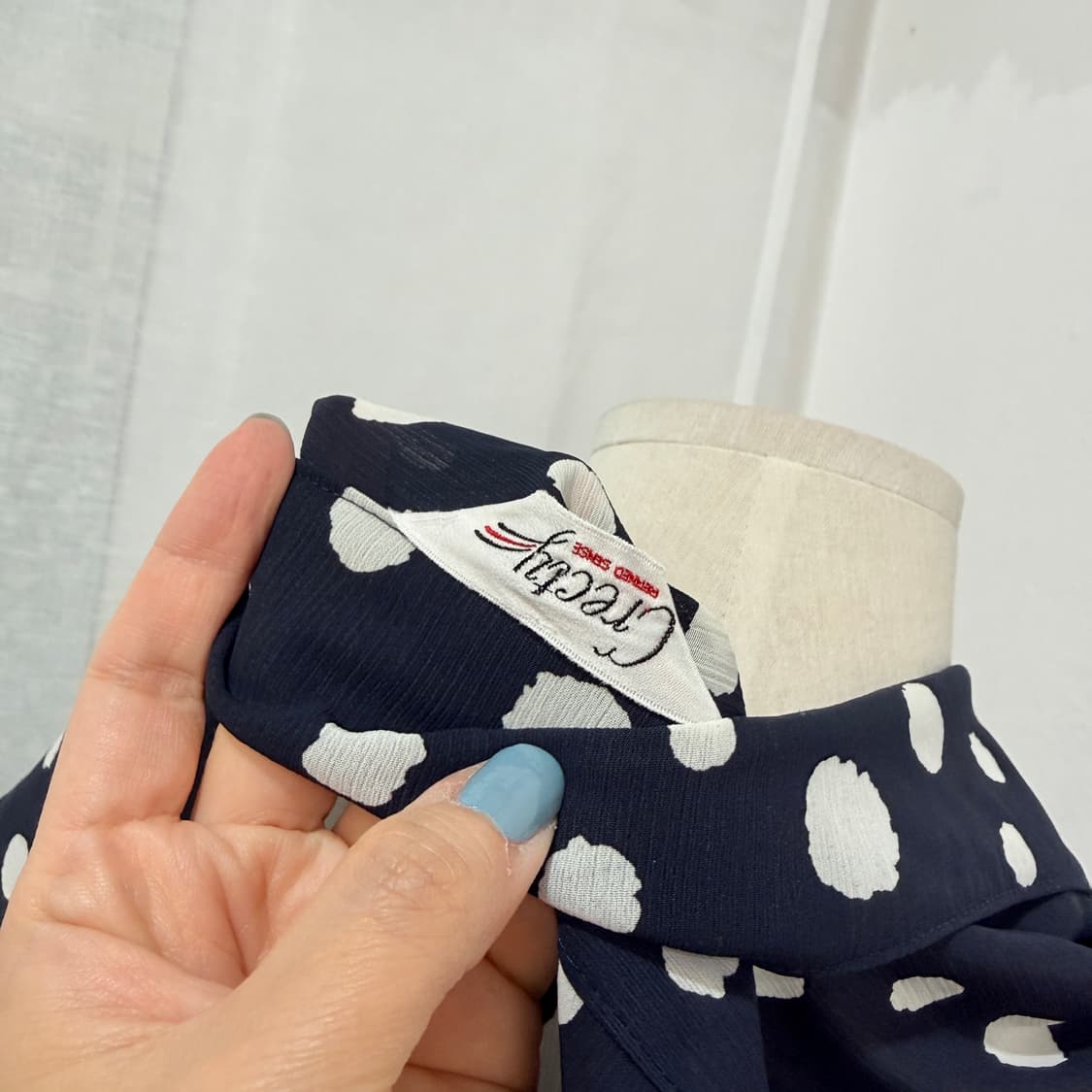 일본빈티지 도트 땡땡이 여름블라우스 썸머 3520 상품이미지4