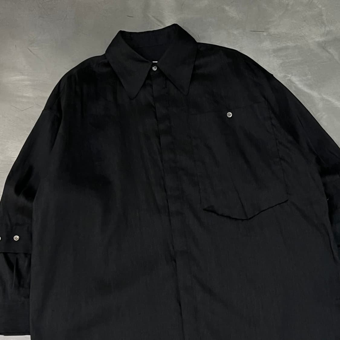  KANZISA 다크 린넨 롱 셔츠 y16184 상품이미지3