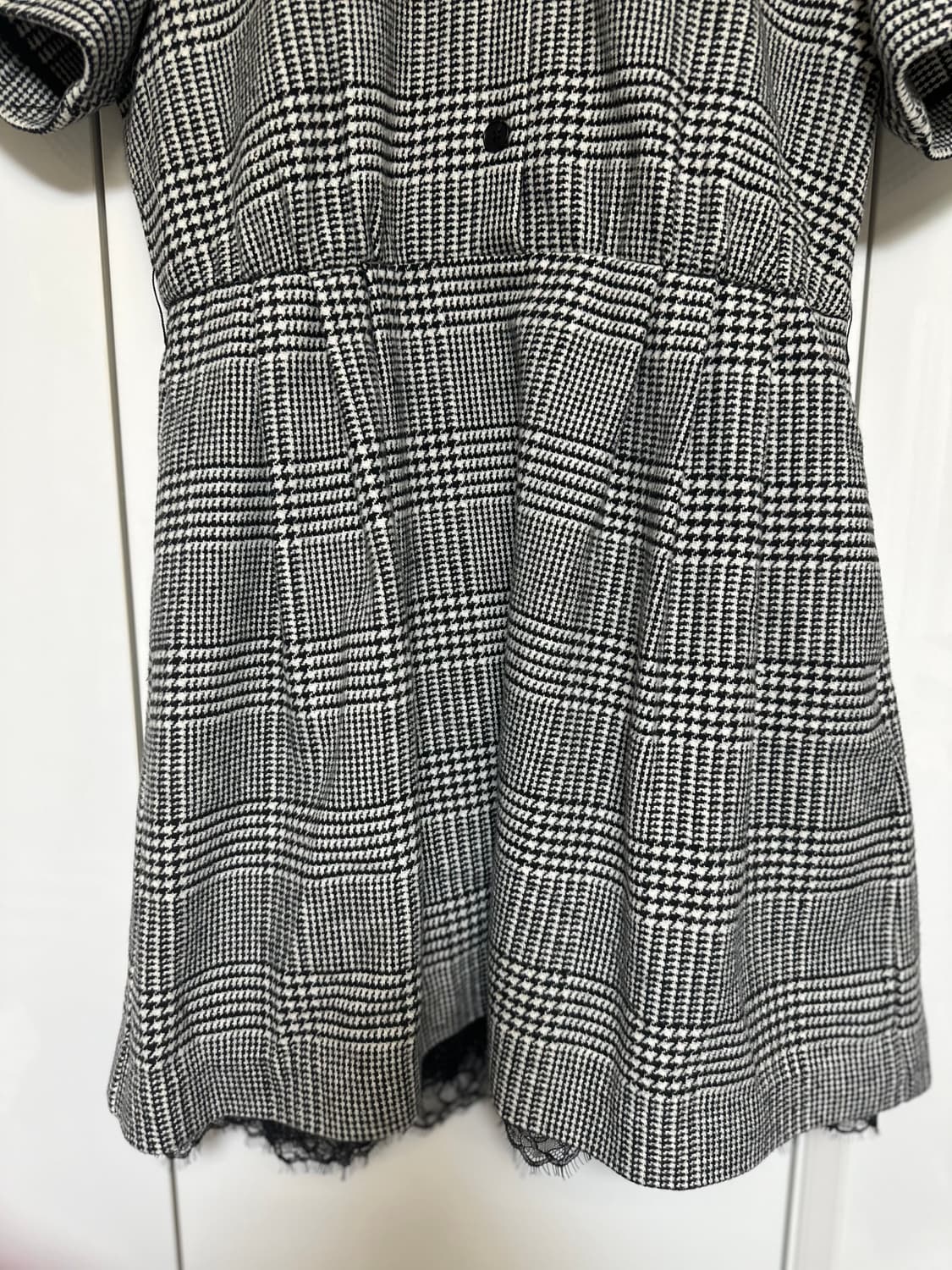 디올글렌체크 반팔 미니 울원피스 정품 상품이미지3