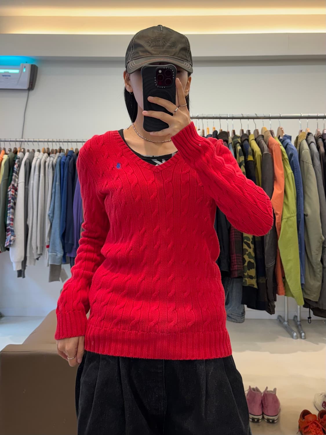 랄프로렌 스포츠 브이넥 케이블 니트 상품이미지4