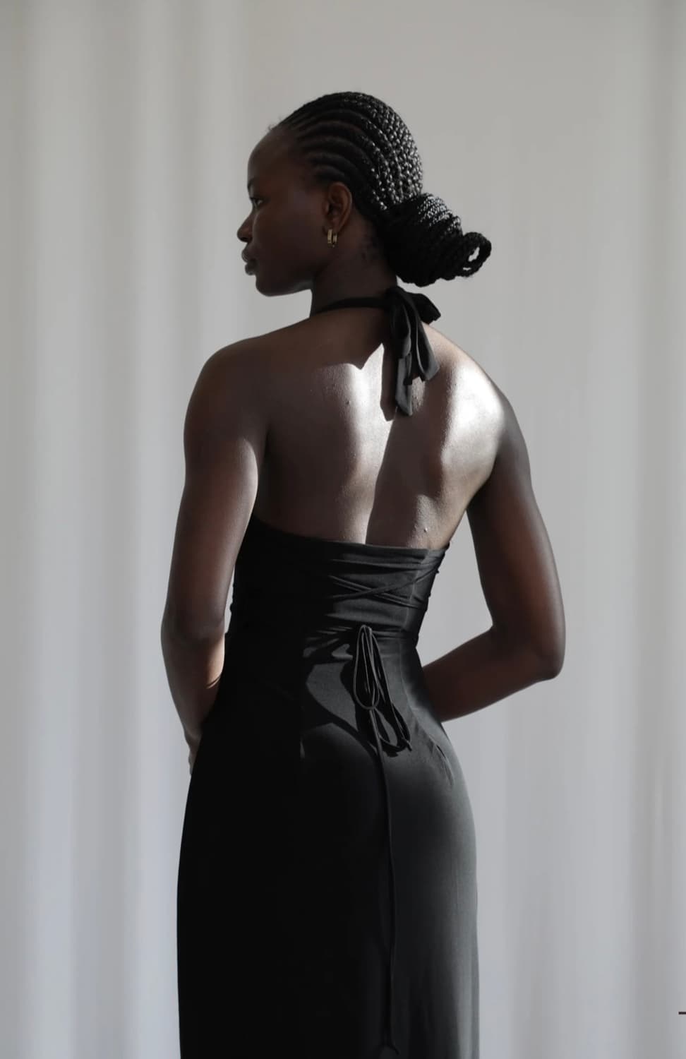 AYM 블랙 홀터 드레스 상품이미지3