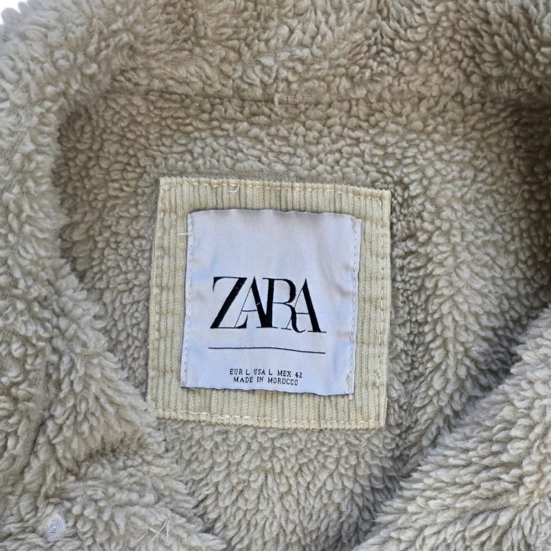 [프립]ZARA 코듀로이 쉐르파 자켓 베이지 상품이미지6