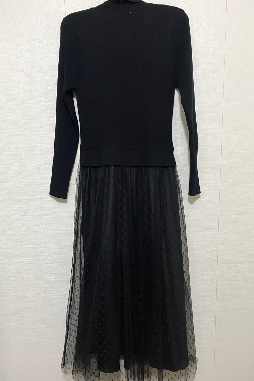 지고트 니트 배색 샤샤 원피스 상품이미지5