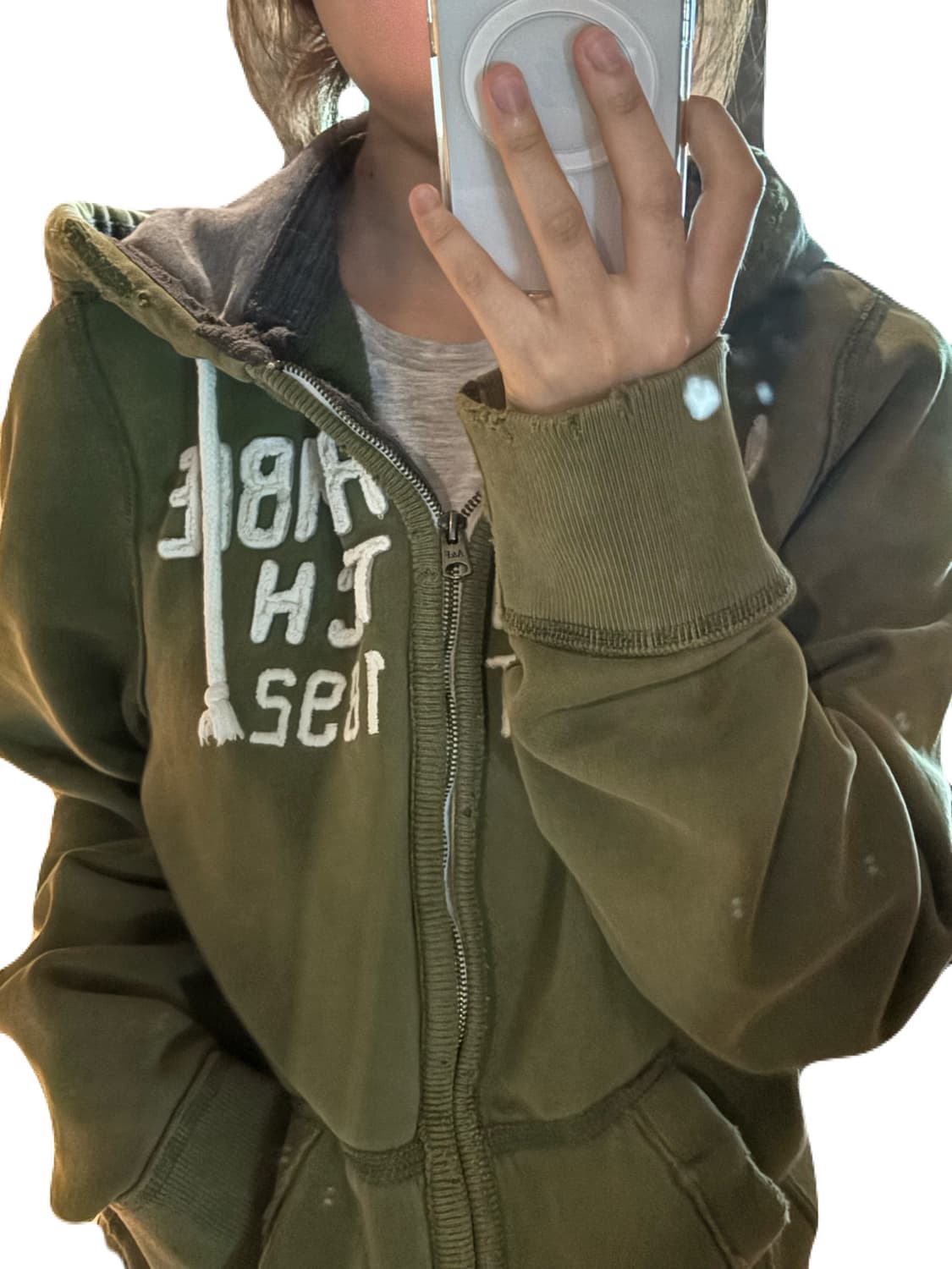 아베크롬비 빈티지 빈티지 녹차 후드집업- 착샷 잇어요!! 상품이미지4
